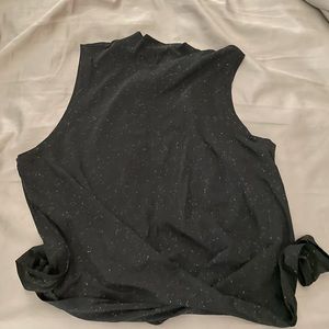 Lululemon wrap high neck crop top